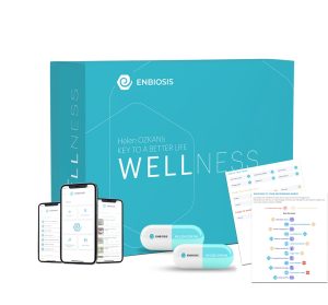 مجموعات اختبار ميكروبيوم الأمعاء Enbiosis بالإضافة إلى التقارير وتطبيق الجوال