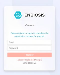 Enbiosis register your kit form