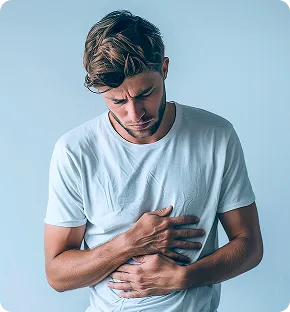 man with abdominal pain